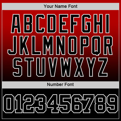 Custom Red Black-White Fade Fashion Round Neck Sublimation Basketball Suit Jersey