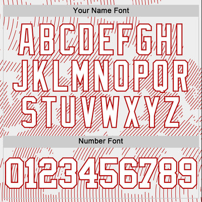 Custom White Red Curve Lines Round Neck Sublimation Basketball Suit Jersey