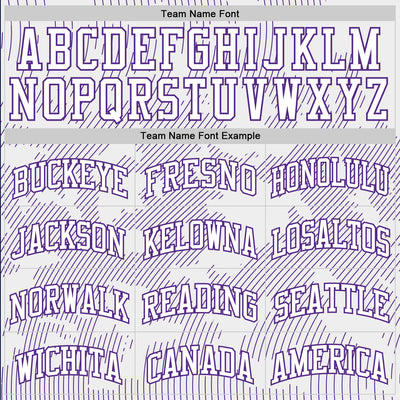 Custom White Purple Curve Lines Round Neck Sublimation Basketball Suit Jersey