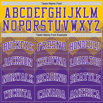 Custom Yellow Purple-White Gradient Square Shapes Round Neck Sublimation Basketball Suit Jersey