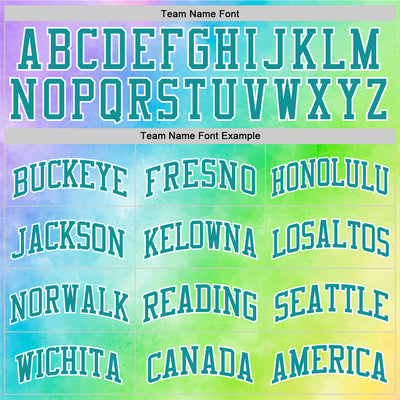 Custom Tie Dye Teal-White Round Neck Sublimation Basketball Suit Jersey