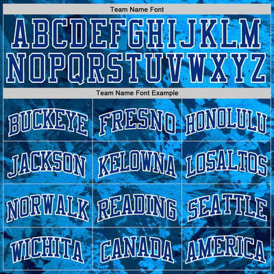 Custom Tie Dye Royal-White Round Neck Sublimation Basketball Suit Jersey