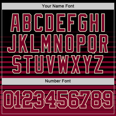 Custom Black Maroon-Cream Pinstripe Fade Fashion Round Neck Sublimation Basketball Suit Jersey