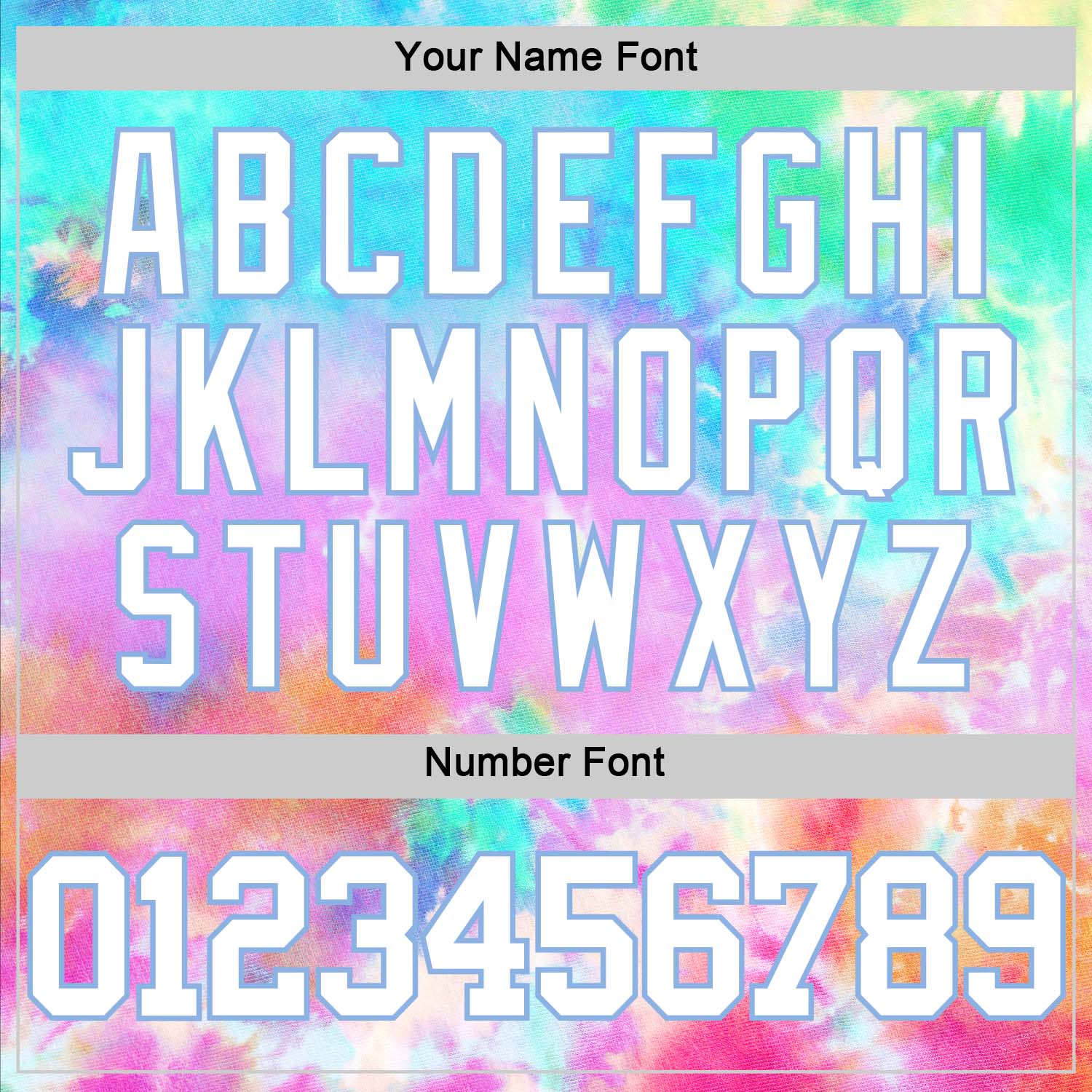 Custom Tie Dye White-Light Blue Round Neck Sublimation Basketball Suit Jersey