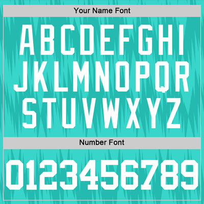 Custom Aqua White Wave Round Neck Sublimation Basketball Suit Jersey