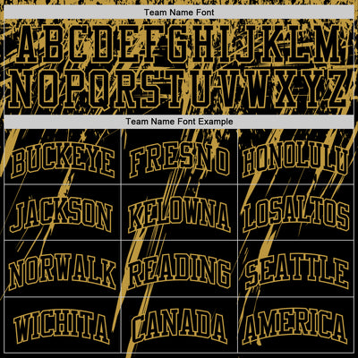 Custom Black Old Gold Splash Round Neck Sublimation Basketball Suit Jersey