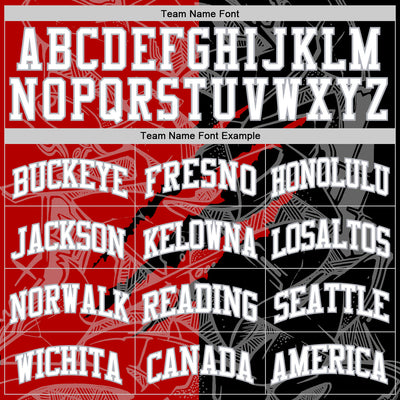 Custom Graffiti Pattern White Black Red-Gray Scratch Round Neck Sublimation Basketball Suit Jersey