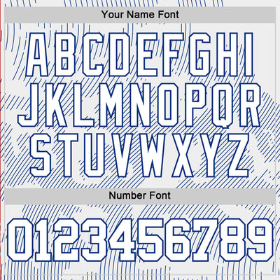 Custom White Royal Curve Lines Round Neck Sublimation Basketball Suit Jersey