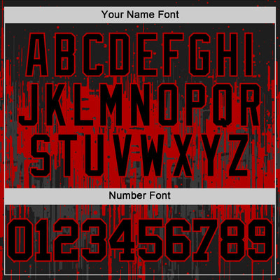 Custom Black Red Dripping Splatter Art Round Neck Sublimation Basketball Suit Jersey