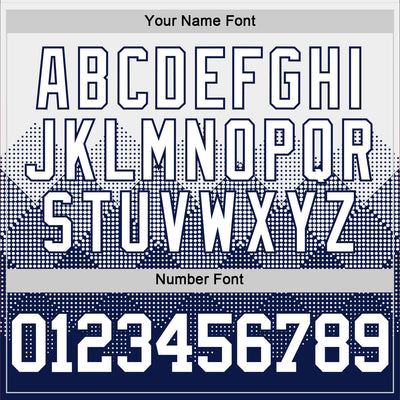 Custom White Navy Gradient Square Shapes Round Neck Sublimation Basketball Suit Jersey