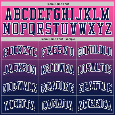 Custom Pink Navy-White Fade Fashion Round Neck Sublimation Basketball Suit Jersey