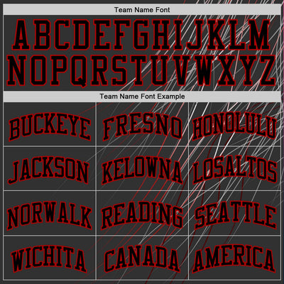 Custom Black Red Line Round Neck Sublimation Basketball Suit Jersey