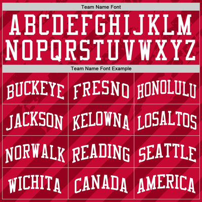 Custom Red White Line Round Neck Sublimation Basketball Suit Jersey