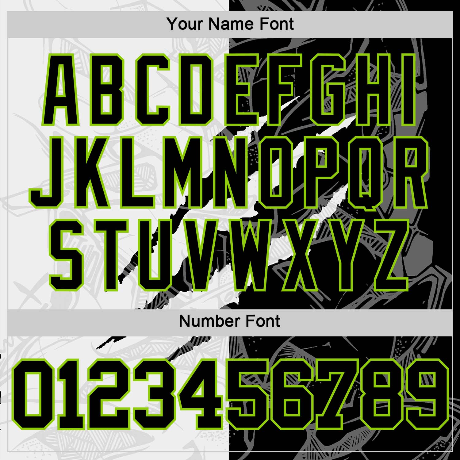 Custom Graffiti Pattern Black White-Neon Green Scratch Round Neck Sublimation Basketball Suit Jersey