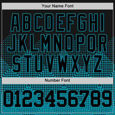 Custom Black Teal Gradient Square Shapes Round Neck Sublimation Basketball Suit Jersey