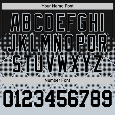 Custom Black Silver Gradient Square Shapes Round Neck Sublimation Basketball Suit Jersey