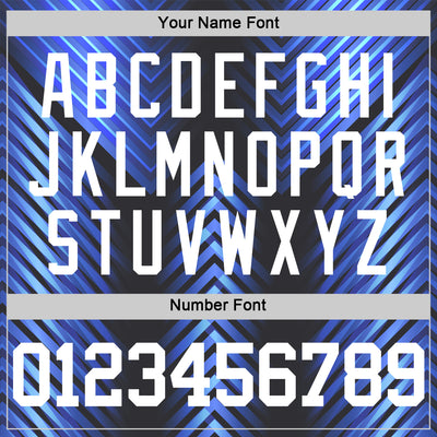 Custom Black White-Royal Arrow Shape Round Neck Sublimation Basketball Suit Jersey