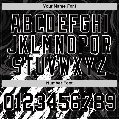 Custom Black White Splash Round Neck Sublimation Basketball Suit Jersey