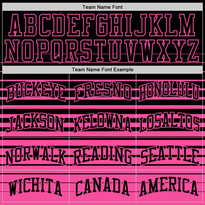 Custom Black Pink Pinstripe Fade Fashion Round Neck Sublimation Basketball Suit Jersey