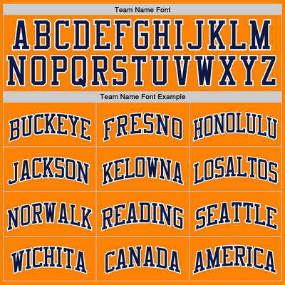 Custom Bay Orange Navy-White Authentic Basketball Jersey