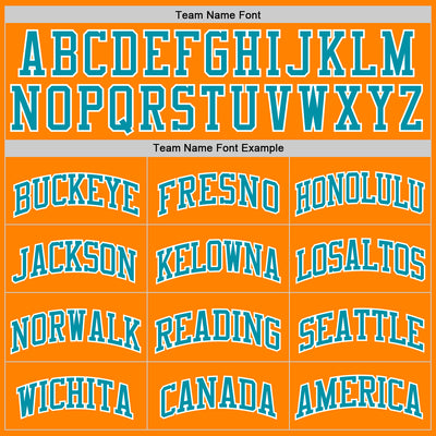 Custom Bay Orange Teal-White Authentic Basketball Jersey