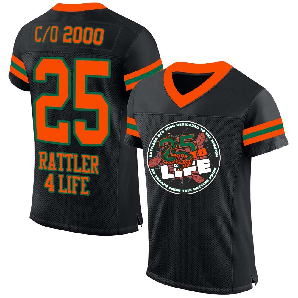Custom Team C/O 2000 25th Anniversary Football Jersey