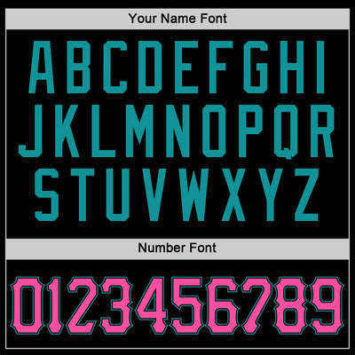 Custom Black Pink-Teal Authentic Baseball Jersey