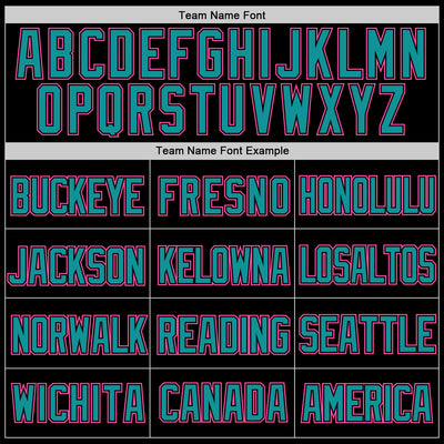 Custom Black Pink-Teal Authentic Baseball Jersey