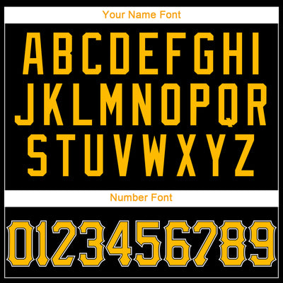 Custom Black Gold-White Authentic Throwback Basketball Jersey