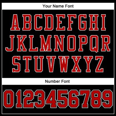 Custom Black Red Pinstripe White Authentic Basketball Jersey