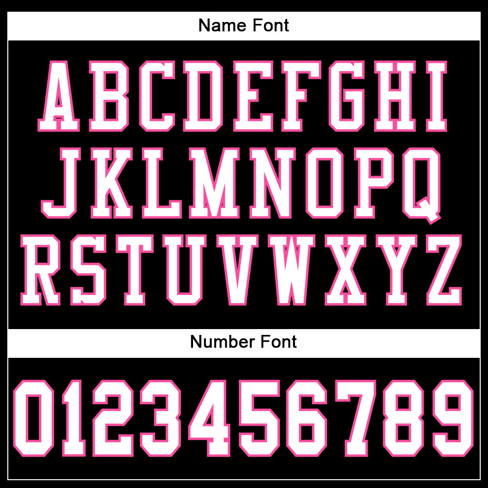 Custom Black White-Pink Mesh Authentic Football Jersey