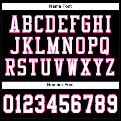 Custom Black White-Pink Mesh Authentic Football Jersey
