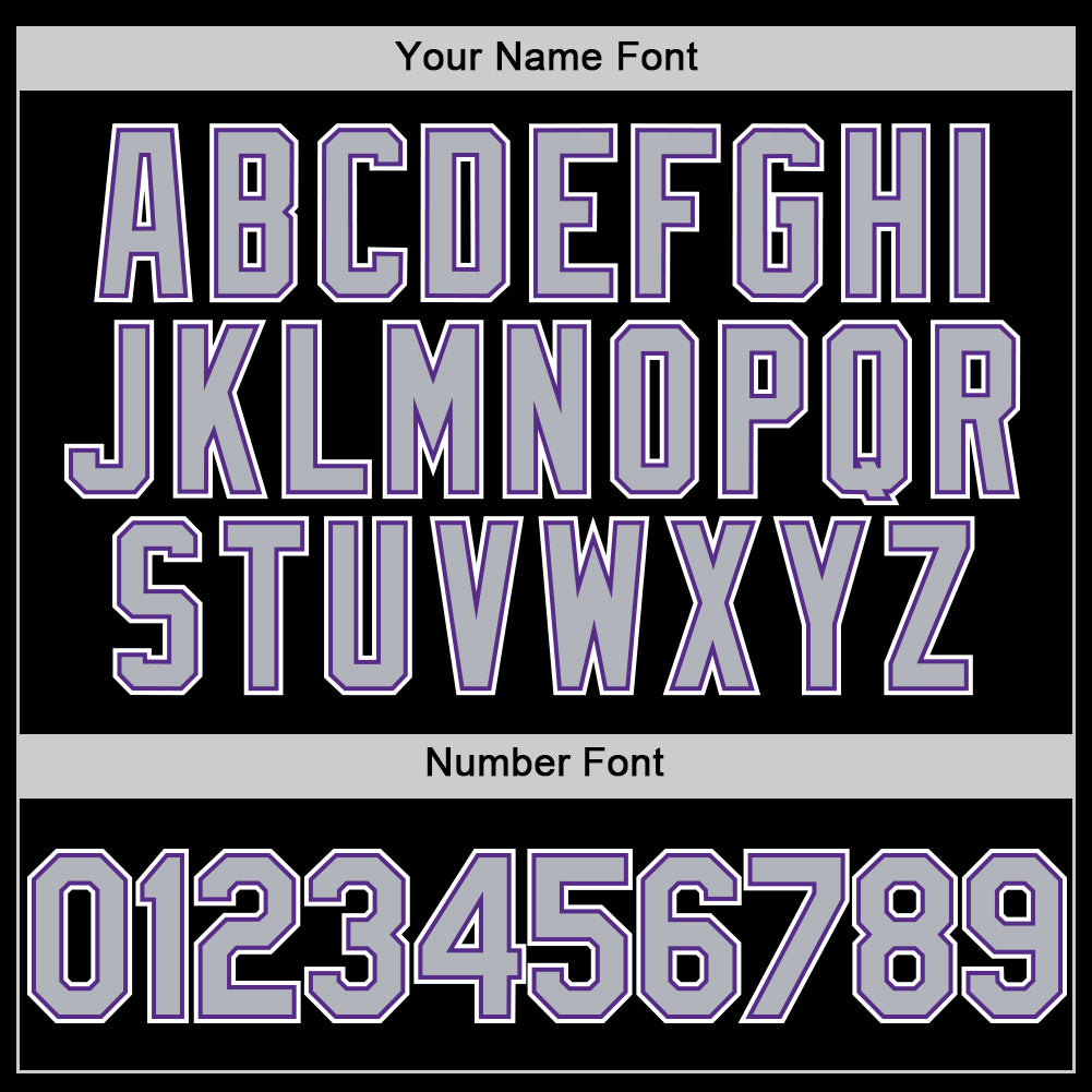 Custom Black Gray-Purple Mesh Authentic Throwback Baseball Jersey