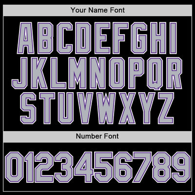 Custom Black Gray-Purple Mesh Authentic Throwback Baseball Jersey