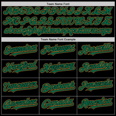 Custom Black Kelly Green-Old Gold Mesh Authentic Throwback Baseball Jersey