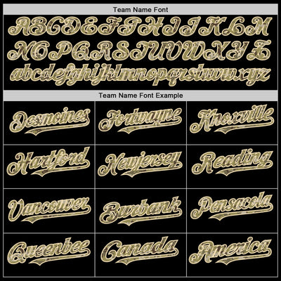 Custom Black Camo-Cream Mesh Authentic Throwback Baseball Jersey