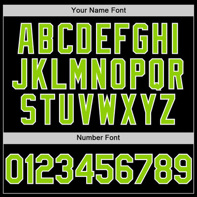 Custom Black Neon Green-White Mesh Authentic Throwback Baseball Jersey