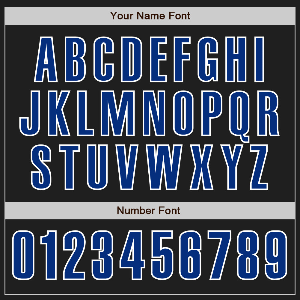 Custom Black Royal-White Authentic Baseball Jersey