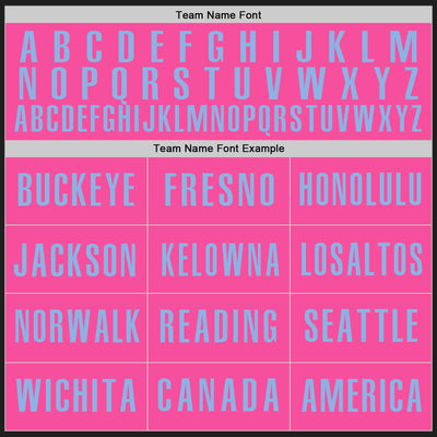 Custom Black Pink-Light Blue Authentic Baseball Jersey