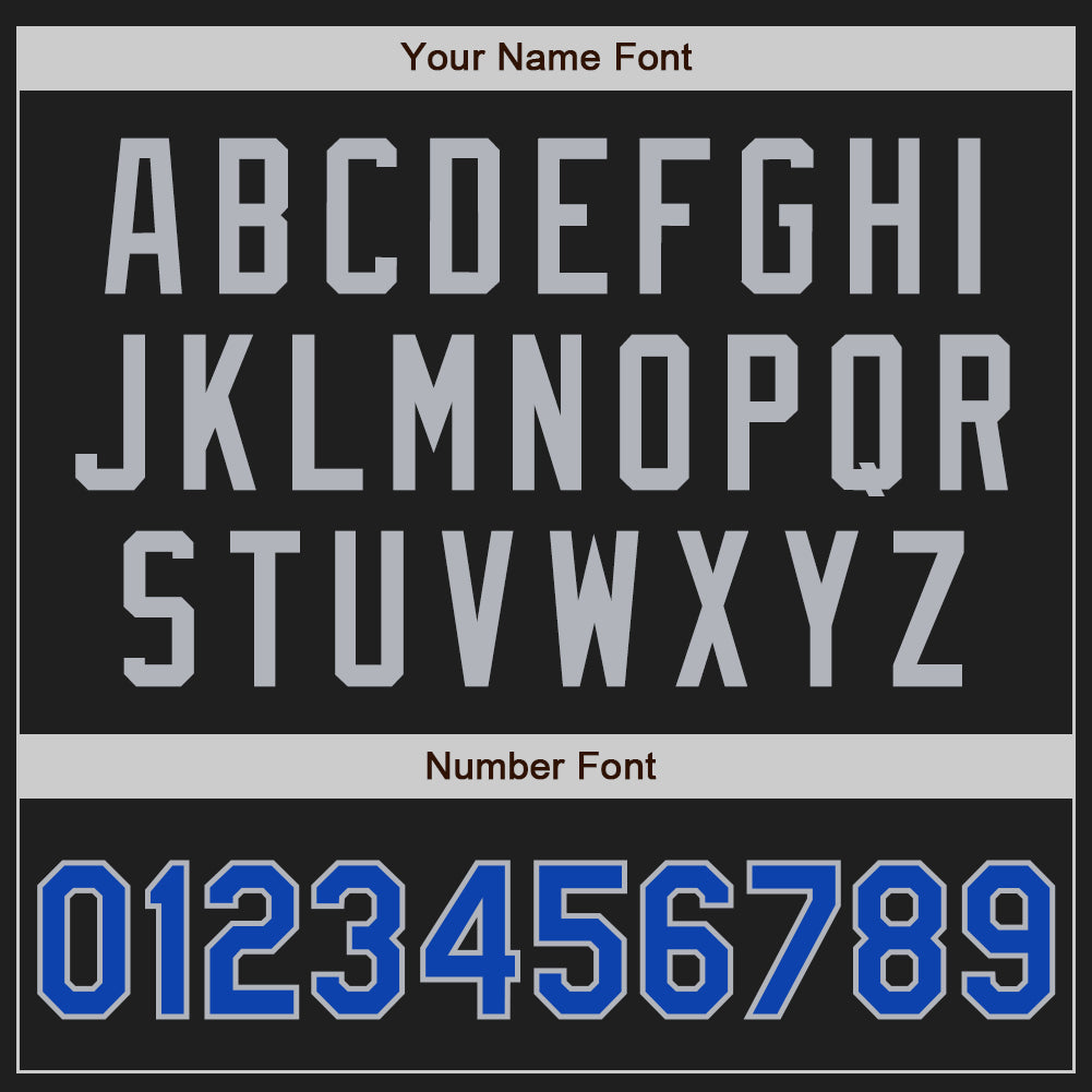 Custom Black Thunder Blue-Gray Authentic Baseball Jersey