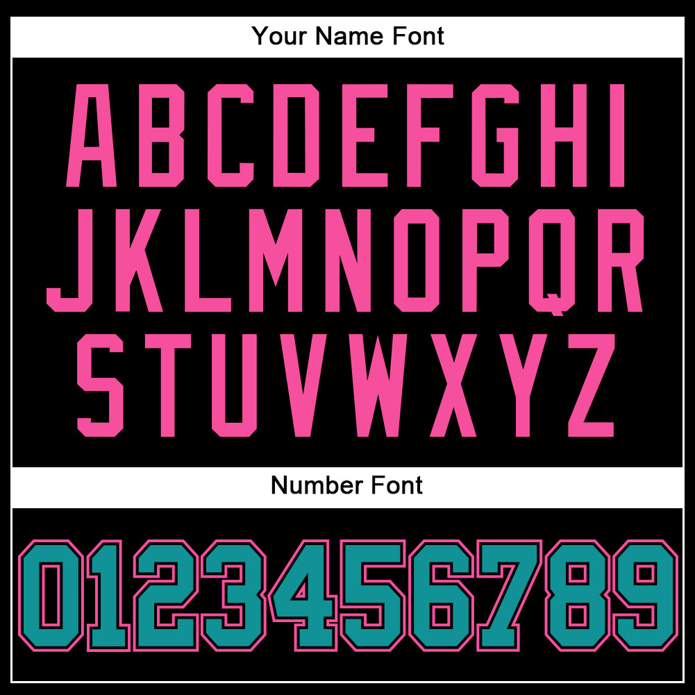 Custom Black Teal-Pink Mesh Authentic Throwback Baseball Jersey