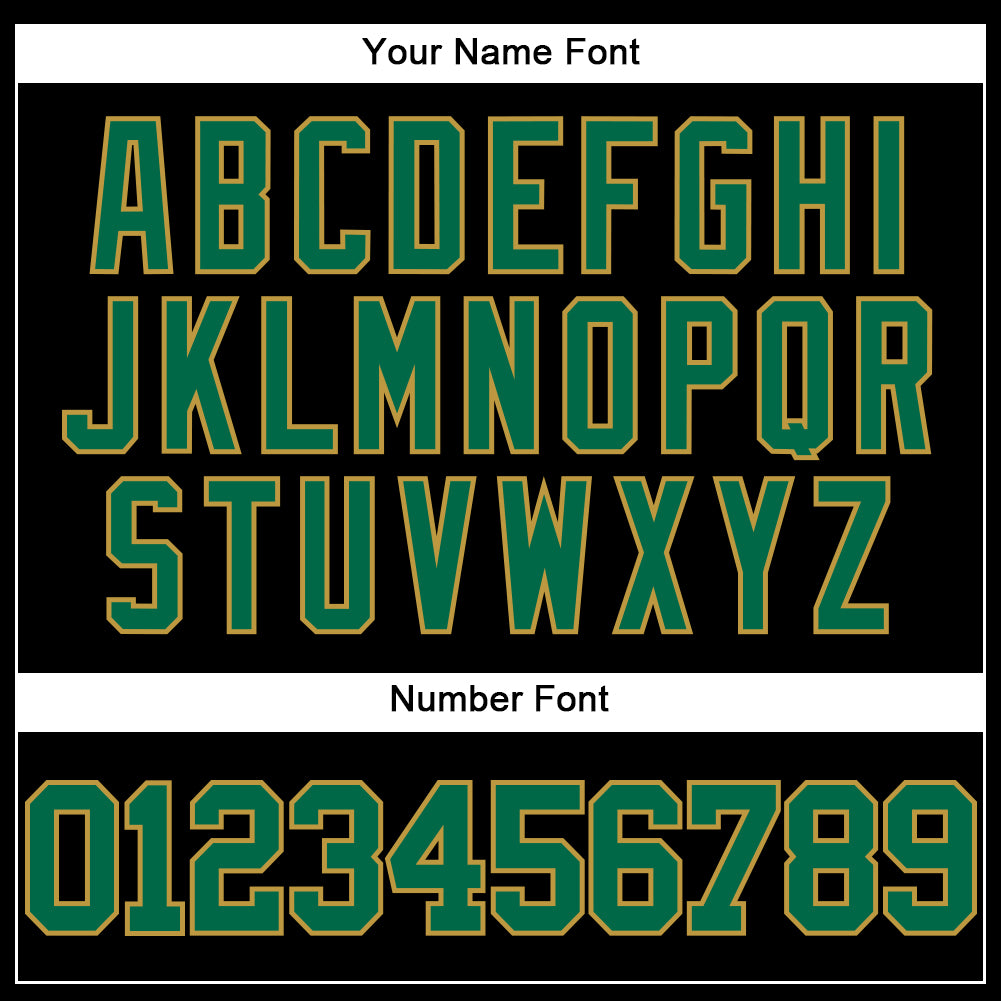 Custom Black Kelly Green-Old Gold Mesh Authentic Throwback Baseball Jersey