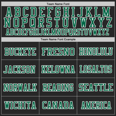 Custom Black Kelly Green-White Mesh Authentic Throwback Football Jersey