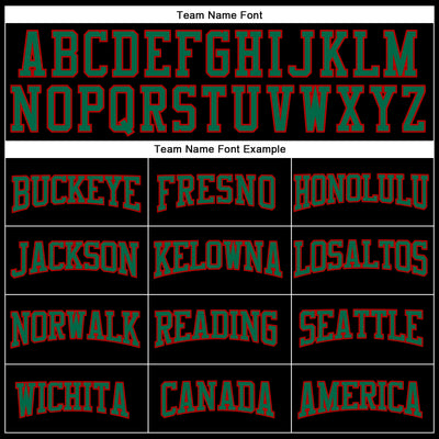 Custom Black Red-Kelly Green Authentic Football Jersey