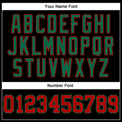 Custom Black Red-Kelly Green Authentic Football Jersey