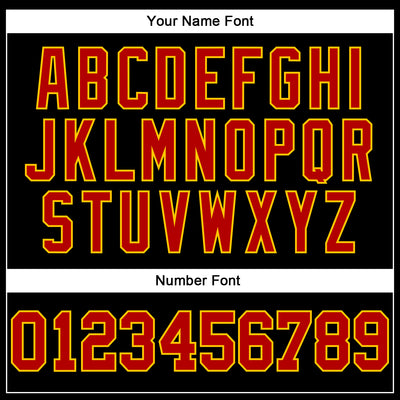 Custom Black Red-Yellow Authentic Football Jersey