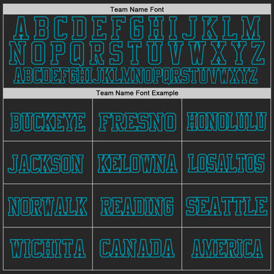 Custom Black Teal Mesh Authentic Throwback Football Jersey