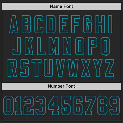 Custom Black Teal Mesh Authentic Throwback Football Jersey