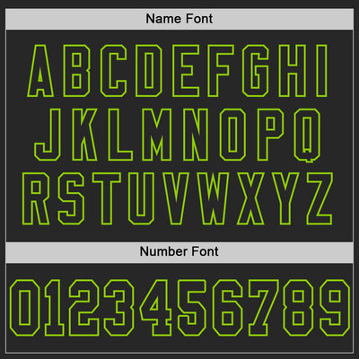 Custom Black Neon Green Mesh Authentic Throwback Football Jersey