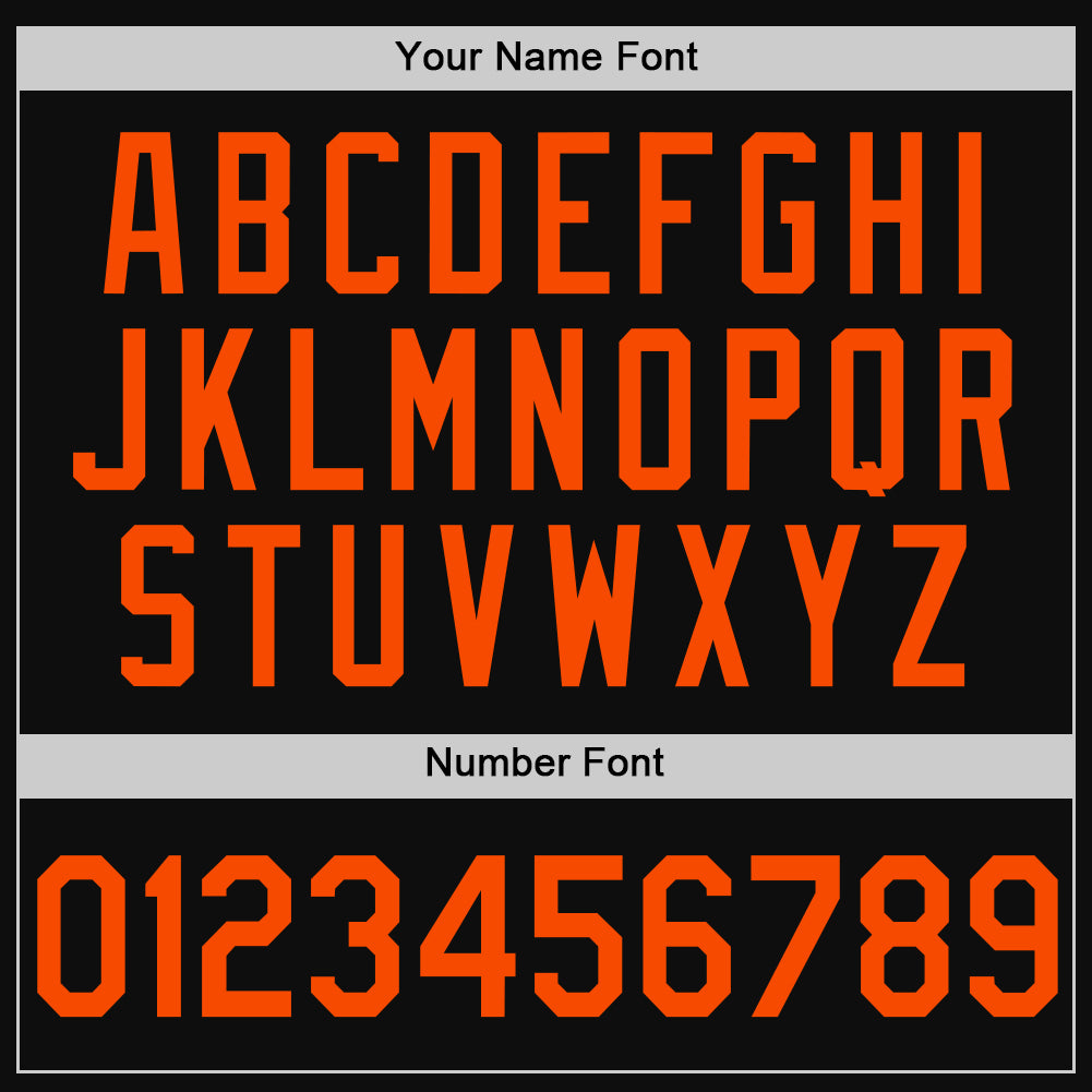 Custom Black Orange Authentic Throwback Baseball Jersey